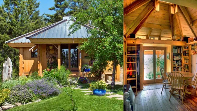 exterior and interior of tiny home for urban planning course